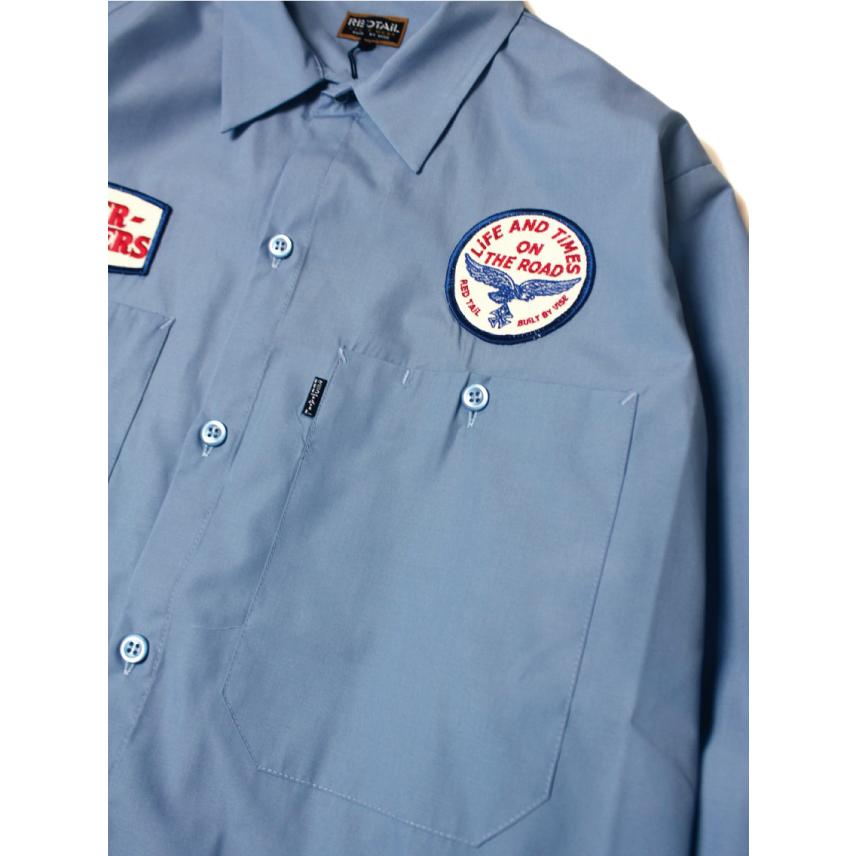 レッドテイル C2M ロングスリーブ ワークシャツ S.ブルー RED TAiL C2M Work L/S Shirt〔S.Blue〕 メンズ 長袖｜romeoscafe｜02