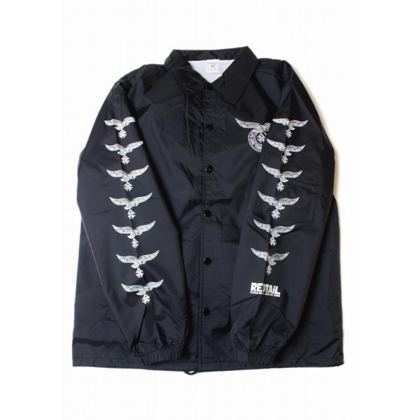 レッドテイル V-イーグル ナイロン コーチジャケット ブラック RED