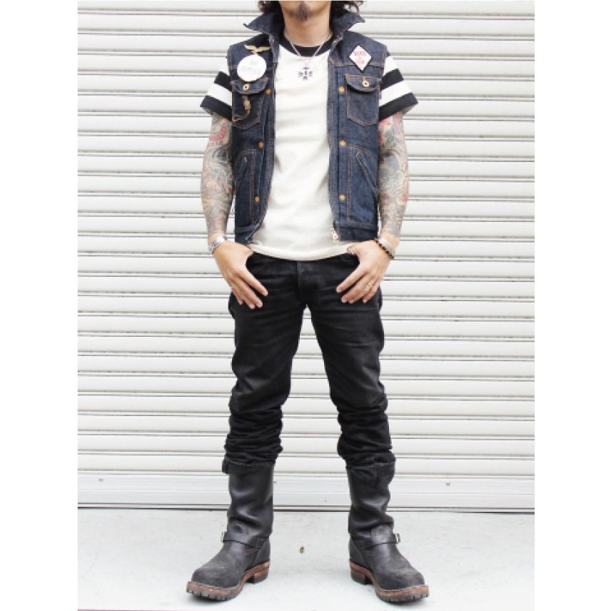 レッドテイル 23_SF 5ポケット デニム パンツ ブラック×ブラック RED 