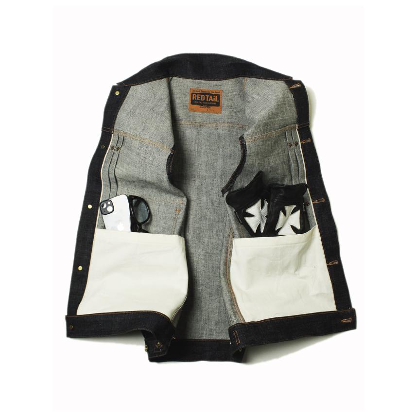 レッドテイル クロス デニム ベスト 6th ブルー RED TAiL Cross Denim
