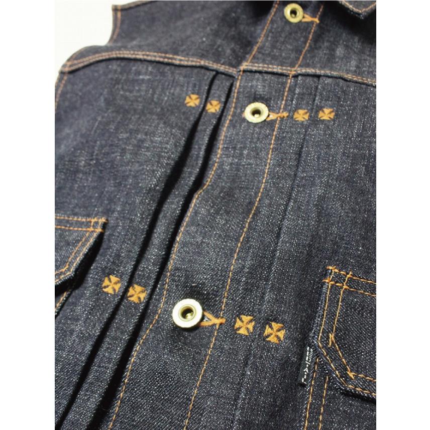 レッドテイル クロス デニム ベスト 6th ブルー RED TAiL Cross Denim
