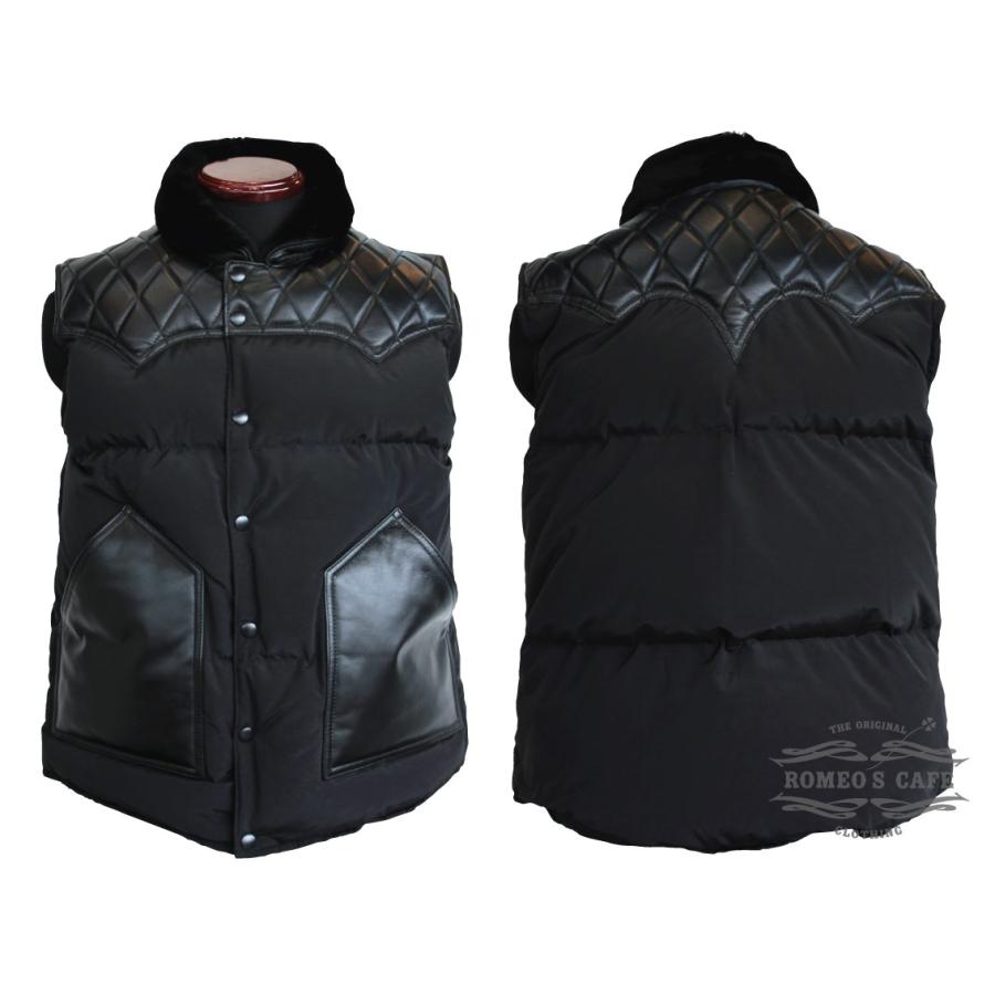 スカルフライト レザー ヨーク ダウン ナイロン ライダース ベスト SKULL FLIGHT LEATHER YOKE DOWN NYLON  RIDERS VEST : skullflight-0053 : ROMEO S CAFE バイカーズ&アメカジ - 通販 - Yahoo!ショッピング