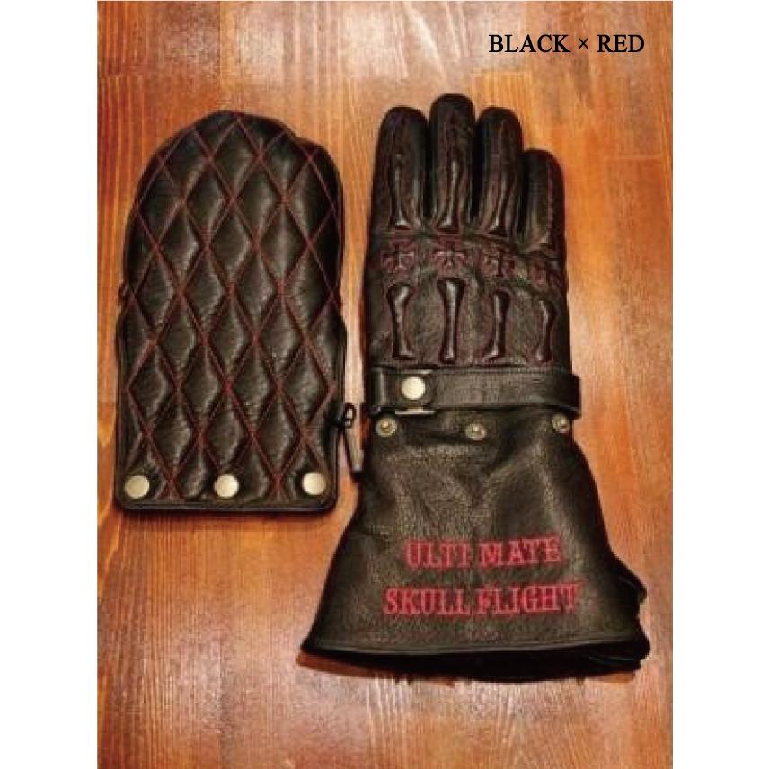 スカルフライト ボーン グローブ 冬用グローブ ブラックベース