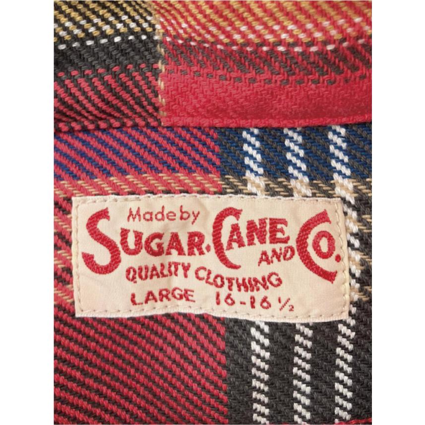 SUGAR CANE シュガーケーン ツイル チェック ワーク シャツ レッド