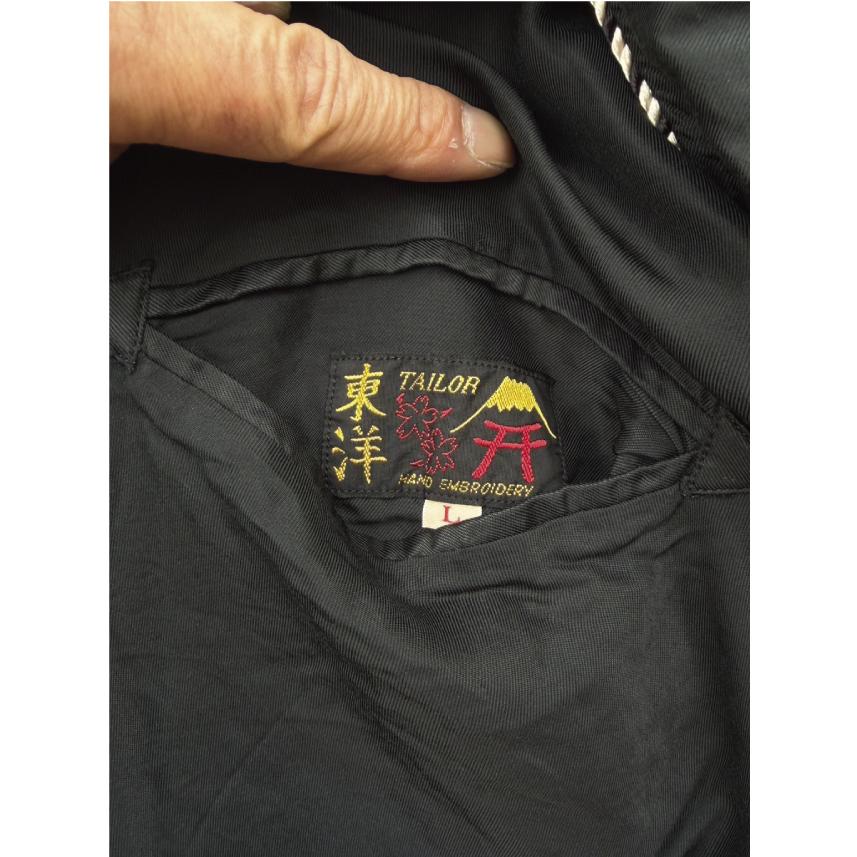 テーラー東洋 TAILOR TOYO Mid 1950s Style Acetate Souvenir Jacket “TIGER HEAD” × “CHEVY LOVER” (AGING MODEL) TT15878-119の画像