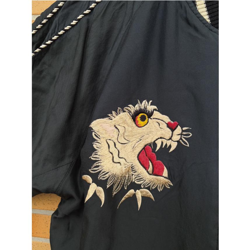 テーラー東洋 TAILOR TOYO Mid 1950s Style Acetate Souvenir Jacket “TIGER HEAD” × “CHEVY LOVER” (AGING MODEL) TT15878-119の画像