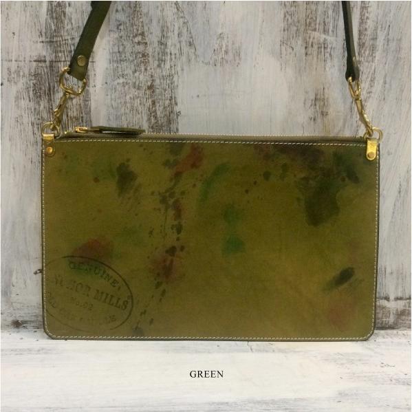 ヴァスコ ペイント レザー 2WAY ジップ ミュゼットバッグ VASCO PAINT