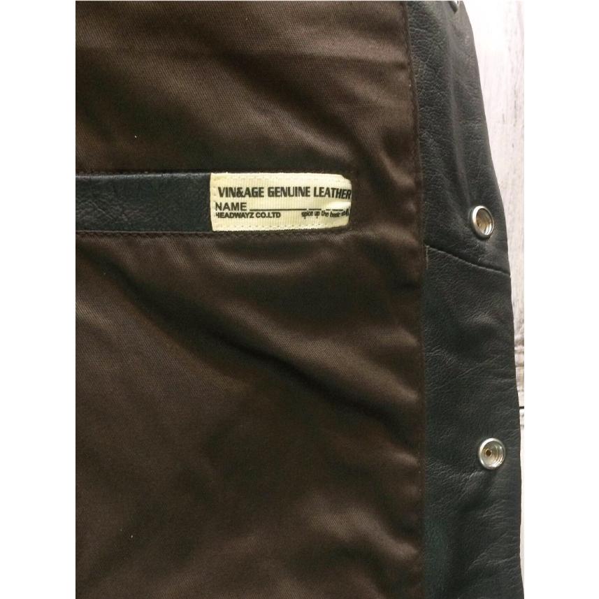 VIN AND AGE LEATHER レザーベスト サイズ表記40 Vin＆Age ヴィンアンドエイジ NAUGHTY LEATHER VEST VLJ6 BLACK
