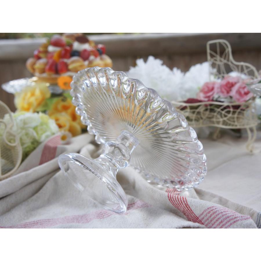 DULTON 180 プリーツ ケーキ スタンド フリル ガラス ケーキ