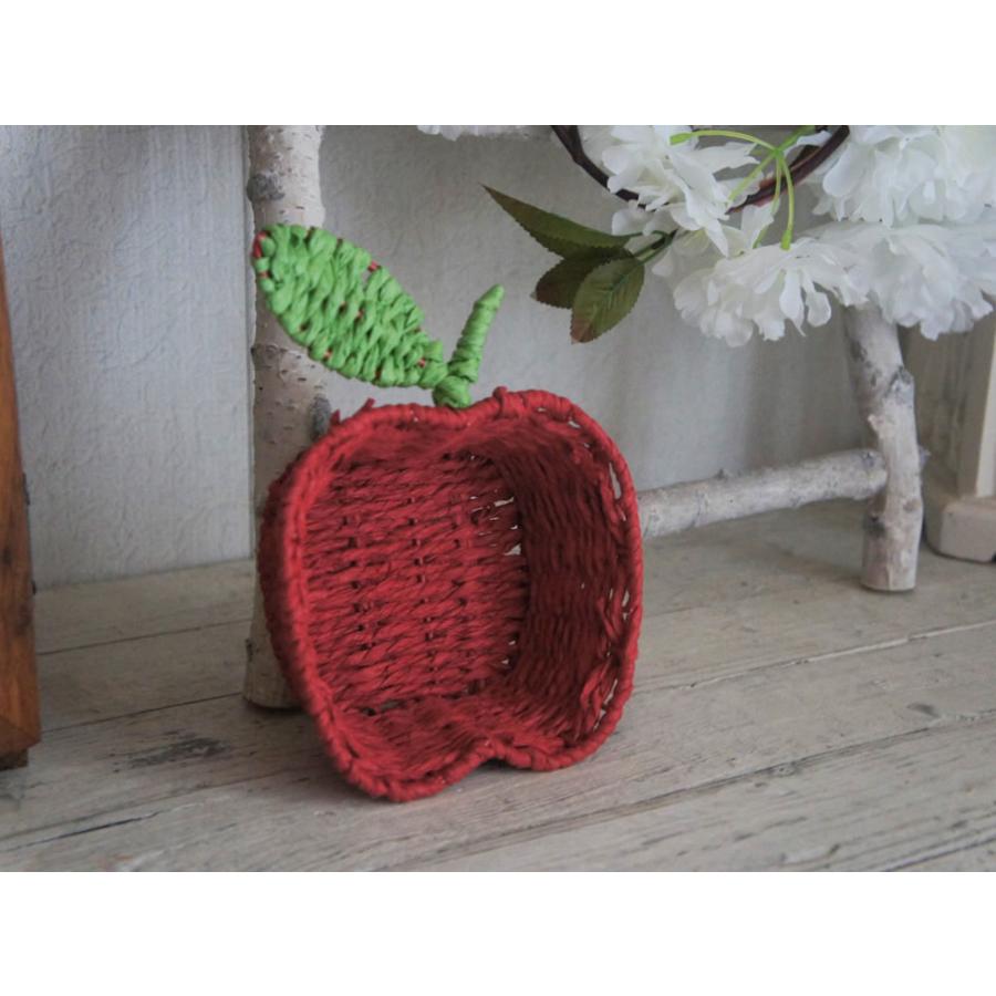 Sサイズ 赤 かわいいりんごの小物入れ トレー アップル りんご ラッピング お菓子 小物入れ バスケット Ringokagos1 Romixey 通販 Yahoo ショッピング