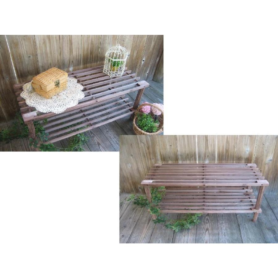 ウッドマルチフリーラック2段 飾り棚 収納 シューズラック DIY