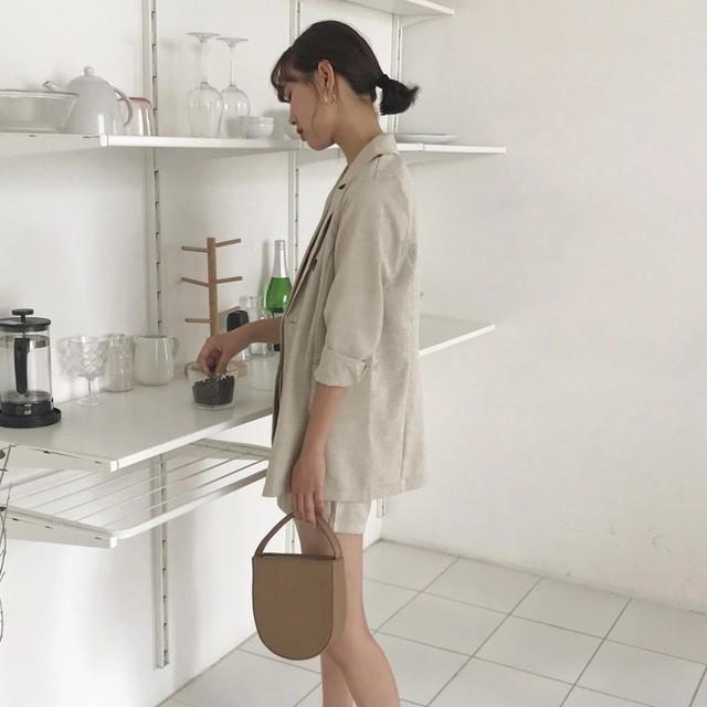 ジャケット ショートパンツ レディース コットンリネン リネン セットアップ レディース おしゃれ シンプル 綿 夏 Set4 Romyne ロミーネ 通販 Yahoo ショッピング