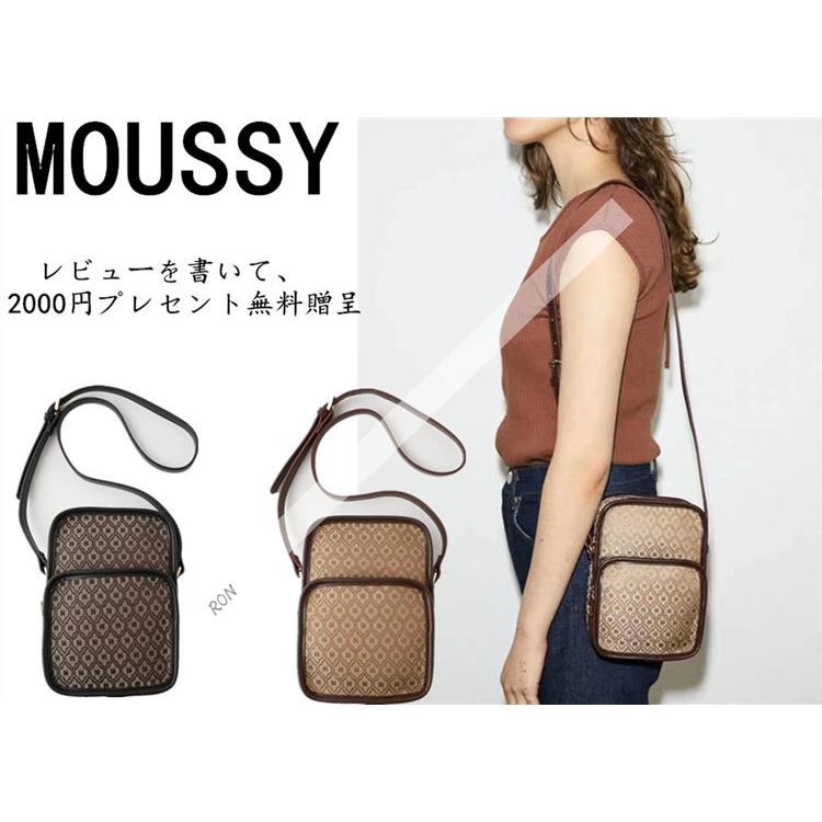 レビューを書いて プレゼント無料贈呈 マウジー バッグ Moussy ショルダーバッグ レディース ファッション Monogram Cross Body Bagメッセンジャーバッグ 気質アップ