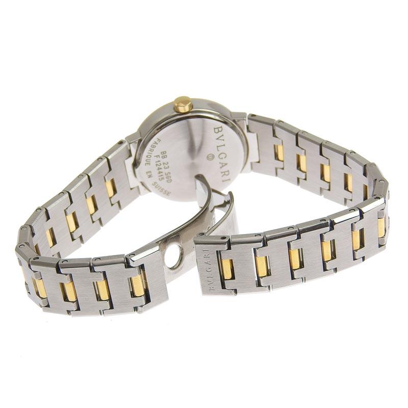 ブルガリ BVLGARI ブルガリブルガリ レディース クォーツ 腕時計 SS YG ブラック文字盤 BB23SGD 中古 新入荷 BV0132 ブルガリ・ブルガリ ブルガリ BVLGARI ブルガリブルガリ レディース