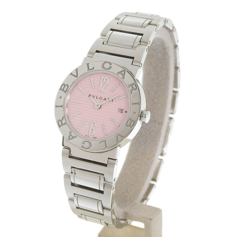 BVLGARI BBL26 S ピンク文字盤 ステンレススチール レディース時計