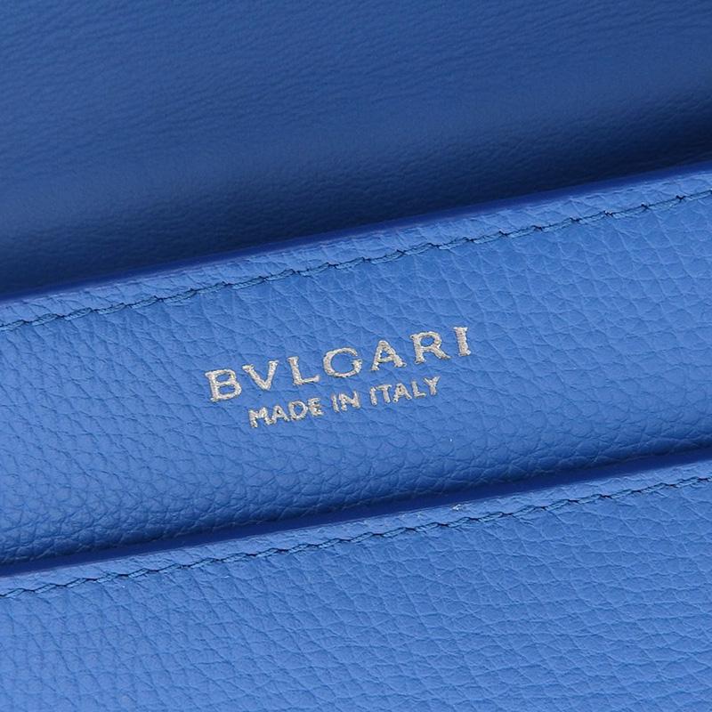 ブルガリ BVLGARI ブルガリ マン ショルダーバッグ メッセンジャーバッグ レザー ブルー 291934 美品 新入荷 BV0146｜ronde｜07