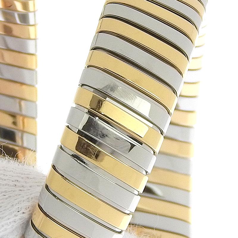 ブルガリ BVLGARI セルペンティ トゥボガス シングルスパイラル レディース クォーツ SS/PG ダイヤ 白文字盤 SP35SPG 中古 新入荷 BV0147 セルペンティ ブルガリ BVLGARI トゥボガス シングルスパイラル