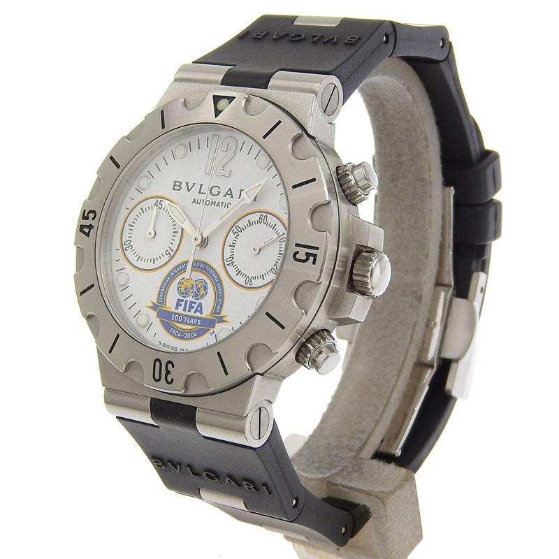 ブルガリ BVLGARI SCB38S ディアゴノ スクーバ FIFA ディアゴノ ブルガリ BVLGARI スクーバ FIFA100周年記念モデル メンズ