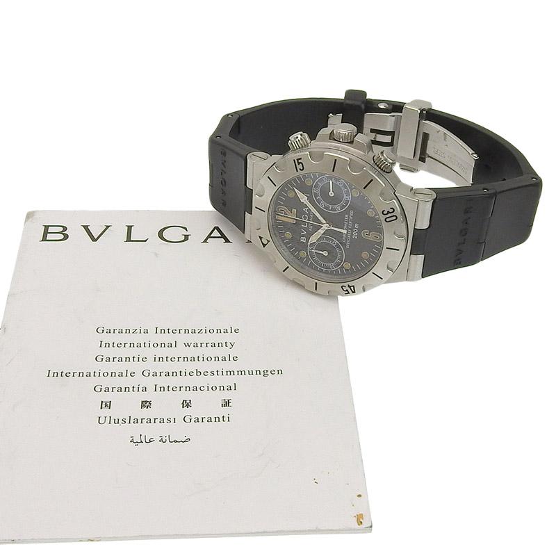 ディアゴノ ブルガリ BVLGARI スクーバ クロノグラフ メンズ 自動巻き 