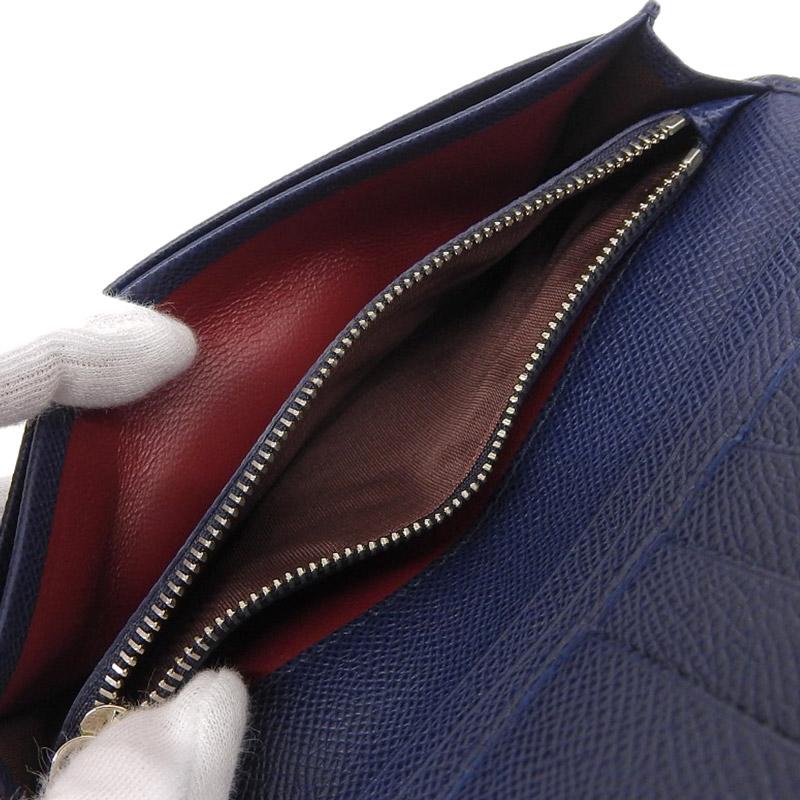ブルガリ BVLGARI 長財布 レザー ネイビー 美品 新入荷 BV0364 BVLGARI（ブルガリ） 長財布 レザー ネイビー 美品 新入荷 BV0364
