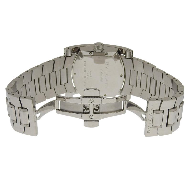 BVLGARI ブルガリ アショーマ メンズ 自動巻き 腕時計 SS ブラック文字  