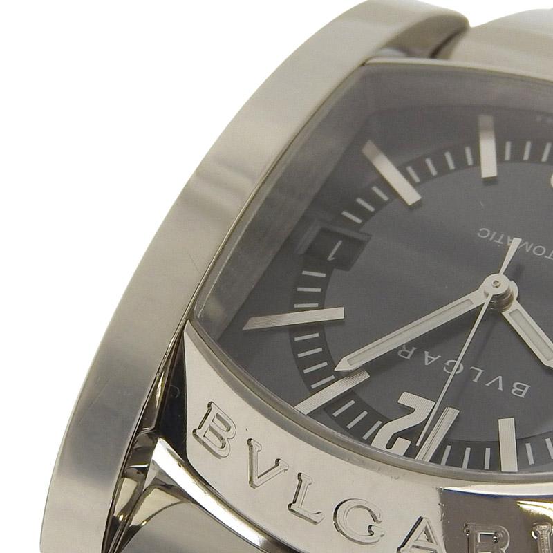 BVLGARI ブルガリ アショーマ メンズ 自動巻き 腕時計 SS ブラック文字  
