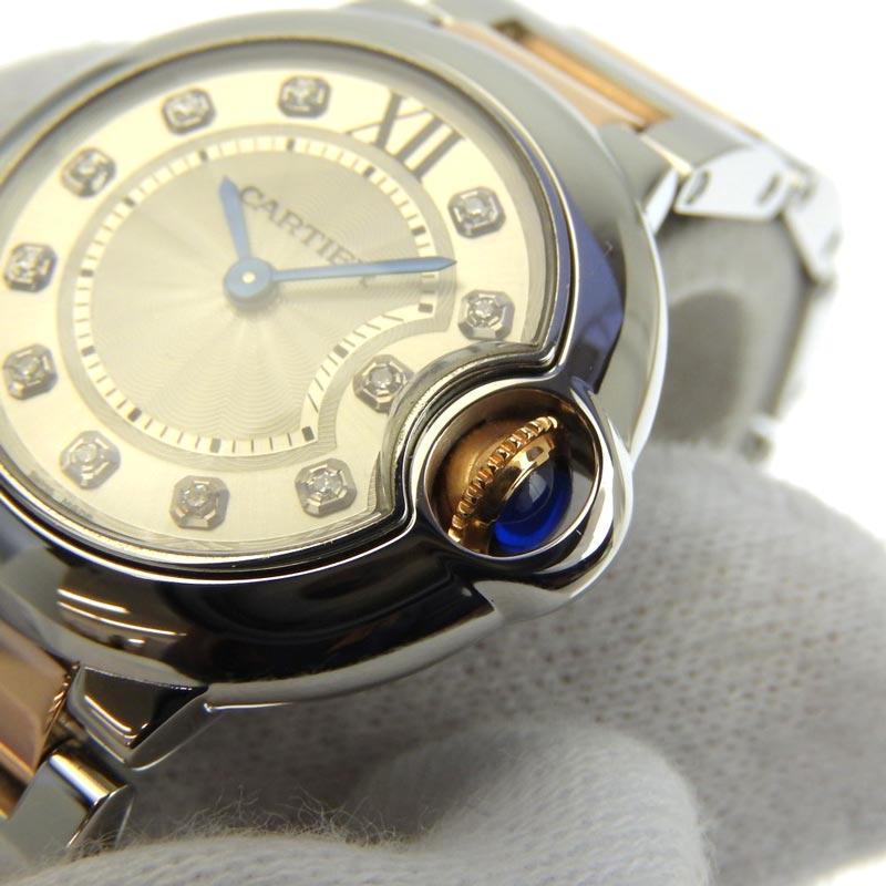 カルティエ CARTIER バロンブルー SM 11Pダイヤ WE902030 腕時計 カルティエ CARTIER バロンブルー SM 11Pダイヤ WE902030 腕時計