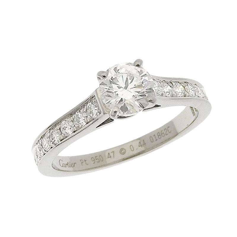 ★最終処分【Cartier】１８９５　プラチナ　ダイヤ　リング　１０号　1830 SOLITAIRE 1895 カルティエ CARTIER ソリテール1895リング 指輪