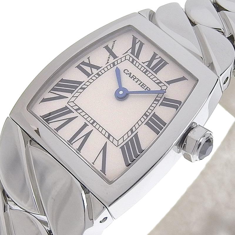 カルティエ CARTIER ラドーニャSM クォーツ 腕時計 レディース SS アイボリー文字盤 Ｗ66012I 中古 新入荷 CA0434 Cartier（カルティエ） ラドーニャSM クォーツ 腕時計 レディース SS