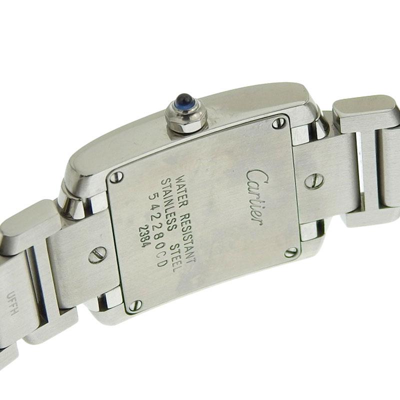 カルティエ CARTIER タンクフランセーズSM レディース クォーツ 腕時計 SS ホワイト文字盤 W51008Q3 中古 新入荷 CA0447 中古)CARTIER カルティエ タンク フランセーズ SM W51008Q3（商品ID