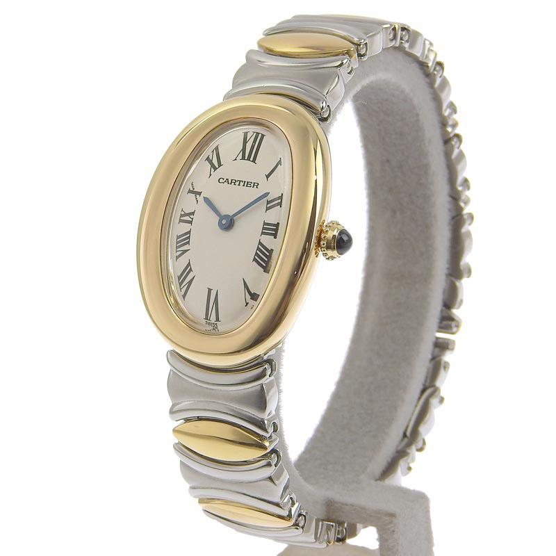 カルティエ CARTIER ベニュワール ベルエポック レディース クォーツ 腕時計 SS/YG アイボリー文字盤 W40002F2 中古 新入荷 CA0448 ca0448_7.jpg