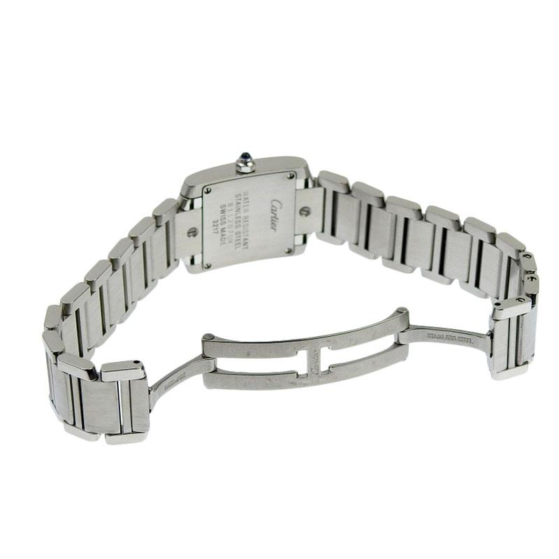 カルティエ CARTIER タンクフランセーズSM レディース クォーツ 腕時計 SS ホワイト文字盤 W51008Q3 中古 新入荷 CA0459 TANK（Cartier） カルティエ CARTIER タンクフランセーズSM レディース