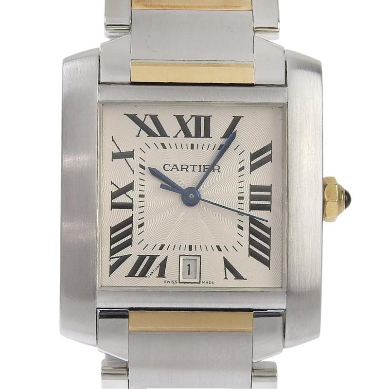カルティエ CARTIER タンクフランセーズLM メンズ 自動巻き 腕時計 SS/YG ホワイト文字盤 W51005Q4 中古 新入荷 CA0486 | TANK（Cartier）