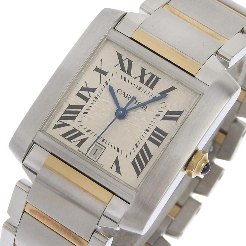カルティエ CARTIER タンクフランセーズLM メンズ 自動巻き 腕時計 SS/YG ホワイト文字盤 W51005Q4 中古 新入荷 CA0486 | TANK（Cartier） | 02