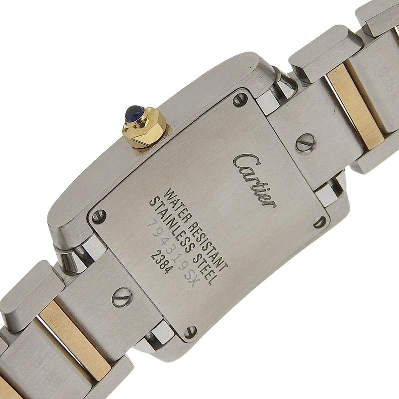 ◆カルティエ CARTIER タンクフランセーズSM レディース クォーツ腕時計 SS ホワイト文字盤 2384 中古 新入荷 CA0406 Cartier - ◇カルティエ CARTIER タンクフランセーズSM レディース