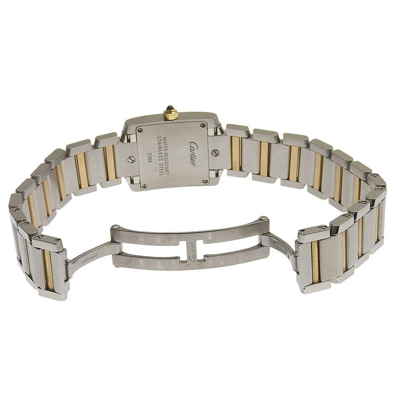 ◆カルティエ CARTIER タンクフランセーズSM レディース クォーツ腕時計 SS ホワイト文字盤 2384 中古 新入荷 CA0406 Cartier - ◇カルティエ CARTIER タンクフランセーズSM レディース