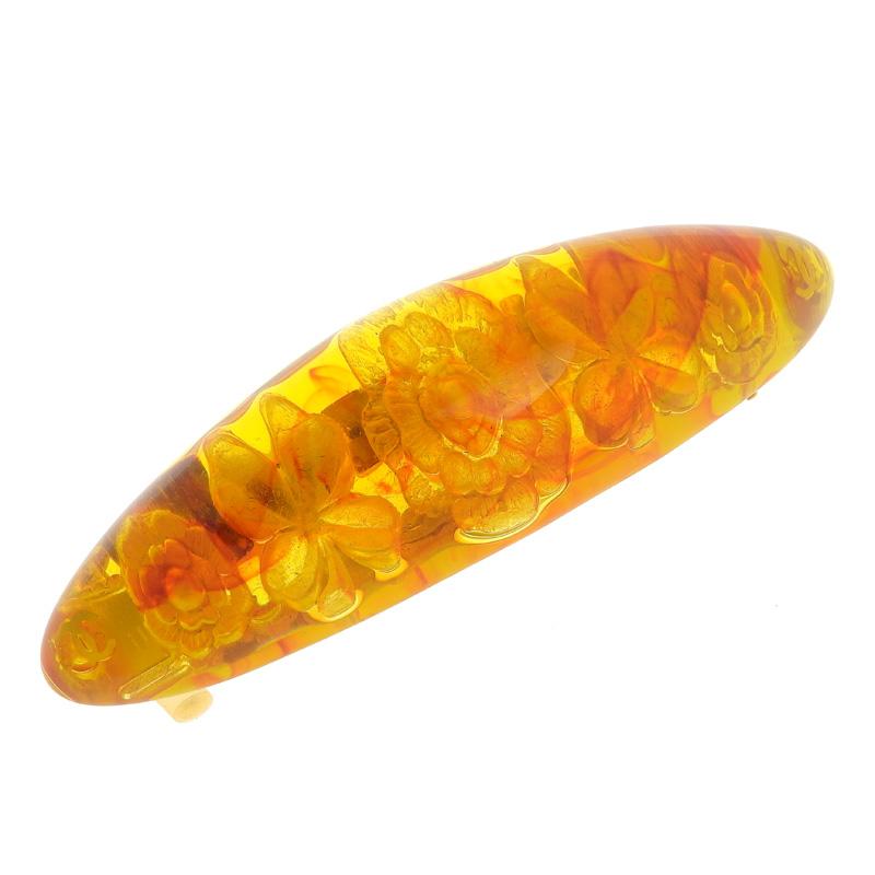 楽天市場 シャネル Chanel カメリア クローバー バレッタ オレンジ系 ゴールド金具 98a ヘアアクセサリー 新入荷 Ch0576 代引き手数料無料 Www Thedailyspud Com