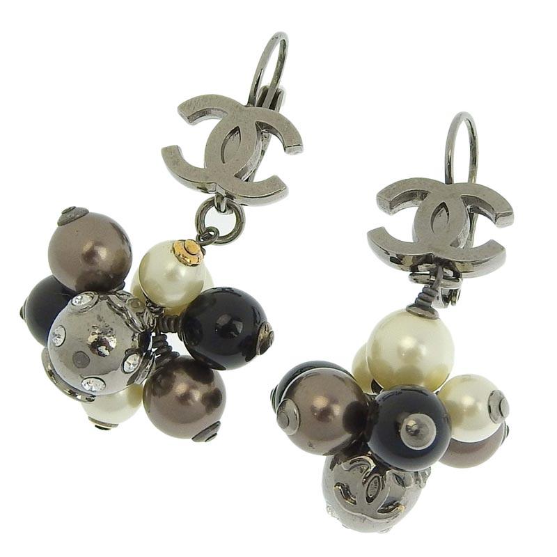 CHANEL（シャネル） ピアス ココマーク ラインストーン フェイクパール