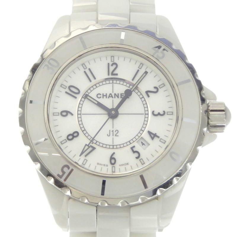 シャネル CHANEL J12 レディース ボーイズ クォーツ 腕時計 セラミック ホワイト文字盤 H0968 中古 新入荷 CH0750 J12 シャネル CHANEL レディース ボーイズ クォーツ 腕時計 セラミック