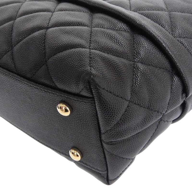 シャネル CHANEL マトラッセ ショルダーバッグ チェーントート キャビアスキン ブラック 28番台 美品 新入荷 CH0772 ronde_ch0772