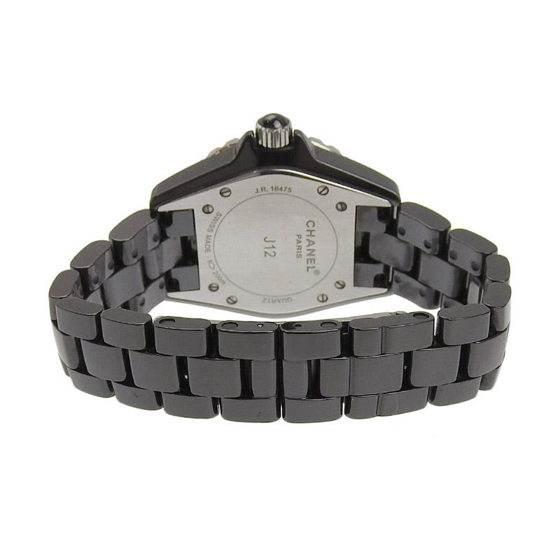 シャネル CHANEL J12 レディース クォーツ腕時計 SS/セラミック 12Pエメラルド ブラック文字盤 10周年記念モデル H2679 中古 新入荷 CH0856 楽天市場】【中古】 シャネル CHANEL J12 レディース クォーツ腕時計