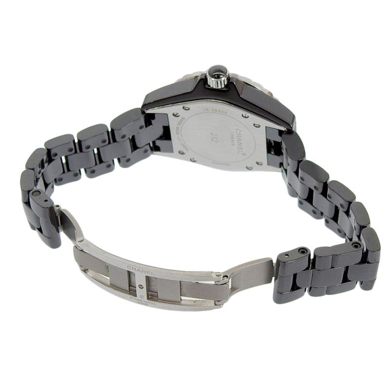 シャネル CHANEL J12 レディース クォーツ 腕時計 SS セラミック ブラック文字盤 H0682 中古 新入荷 CH0860 J12 シャネル CHANEL レディース クォーツ 腕時計 SS セラミック