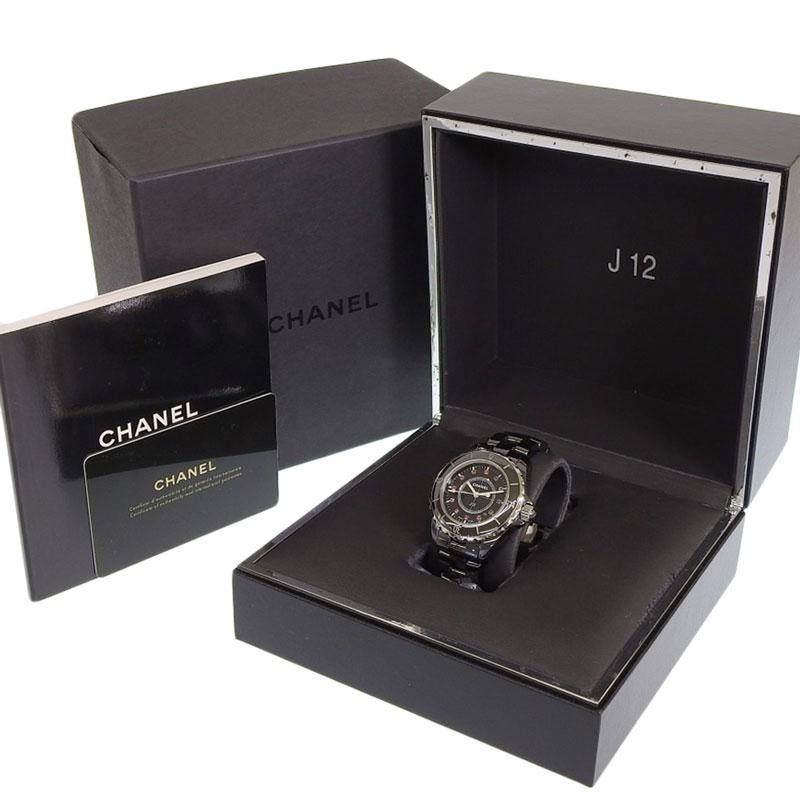 J12 シャネル CHANEL レディース クォーツ 腕時計 SS セラミック 12P