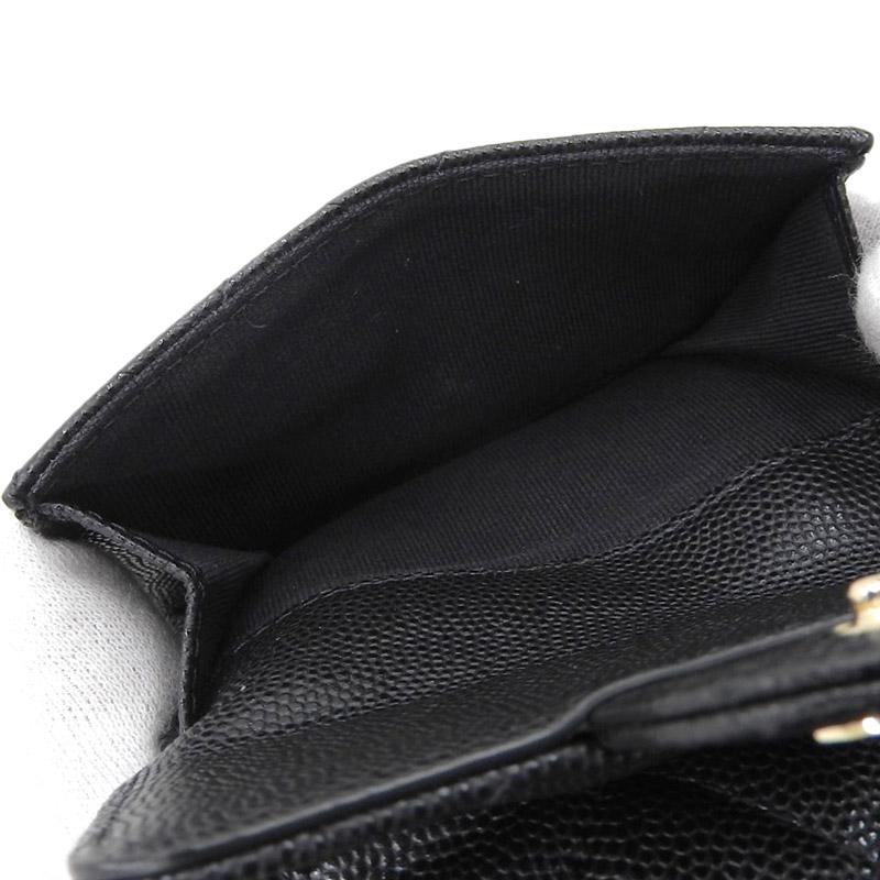 CHANEL（シャネル） 三つ折り財布 コンパクトウォレット キャビア