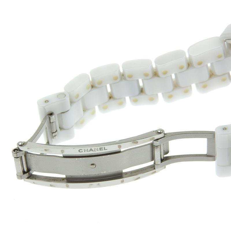シャネル CHANEL J12 レディース クォーツ 腕時計 セラミック 12Pダイヤモンド ホワイト文字盤 H1628 中古 新入荷 CH0911 J12 シャネル CHANEL レディース クォーツ 腕時計 セラミック 12P