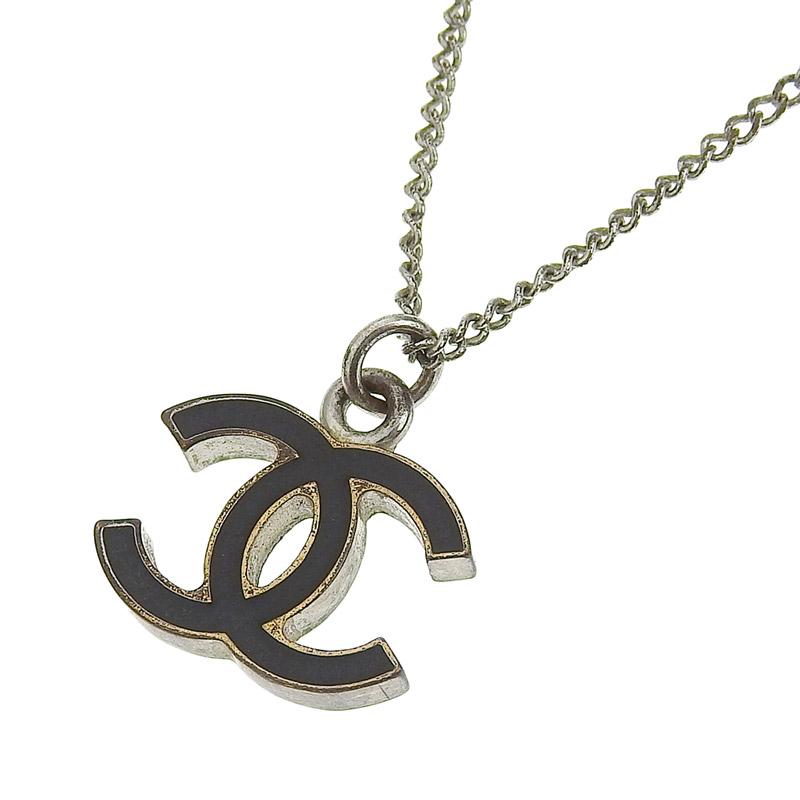 CHANEL（シャネル） ネックレス ココマーク シルバー色/ブラック 06V