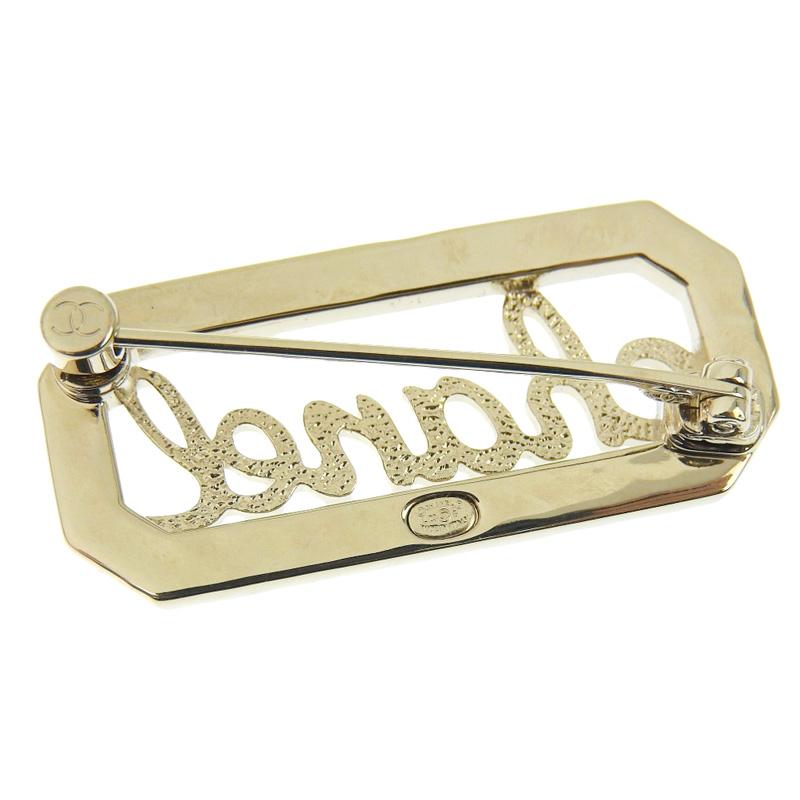 CHANEL（シャネル） ブローチ ロゴ フェイクパール ラインストーン