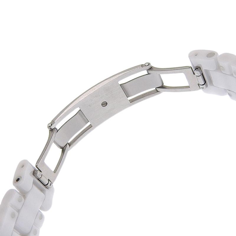 シャネル CHANEL J12 レディース クォーツ 腕時計 セラミック/SS 12Pダイヤモンド ホワイト文字盤 H1628 中古 新入荷 CH0948 J12 シャネル CHANEL レディース クォーツ 腕時計 セラミック/SS 12P