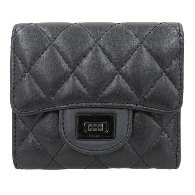 シャネル CHANEL マトラッセ コンパクトウォレット 三つ折り財布  