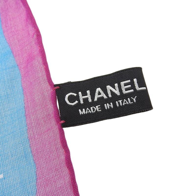 CHANEL シャネル スカーフ コットン ブルー系 中古 新入荷